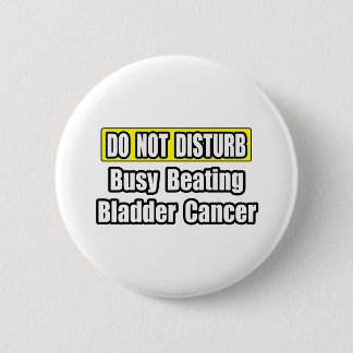 Drukke kloppend blaaskanker ronde button 5,7 cm