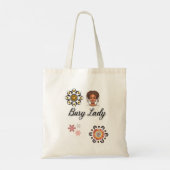 Drukke Lady Afro tas (Achterkant)