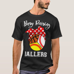 Drukke opvoeden ballers grappige honkbal softbal b t-shirt