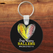 Drukke opvoeding Llers Hart Mama van beide Softll  Sleutelhanger (Voorkant)