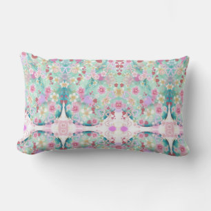 Drukke Print Harten Bloemen Pastel Romantische Kus Kussen
