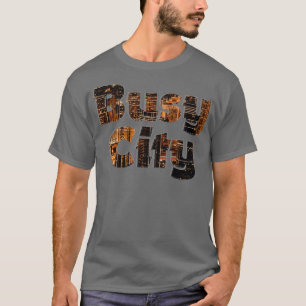 drukke stad t-shirt
