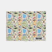 Drukke stadswegen Kinderen gepersonaliseerd Fleece Deken (Voorkant (Horizontaal))