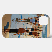 Drukke strandwandeling Case-Mate iPhone case (Achterkant (horizontaal))