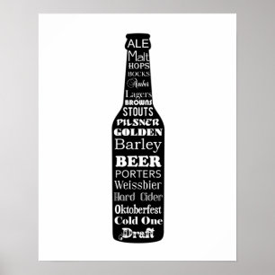 Drukken van bier of poster met bierbedrukking