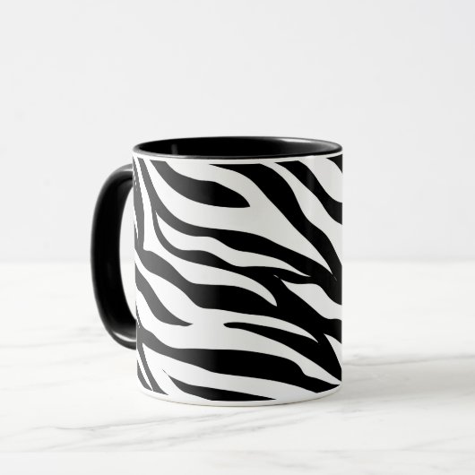 Drukken van dieren - zebra mok (Voorkant links)