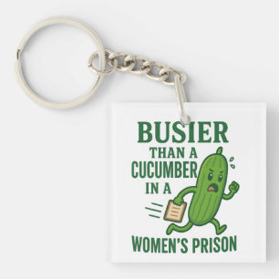 Drukker Dan Een Komkommer In Een Vrouwen Gevangeni Sleutelhanger