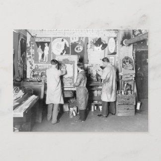 Drukkerij, 1921 briefkaart