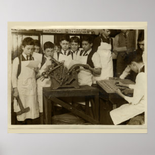  drukkerijen Daughaday Modeldrukpers Poster