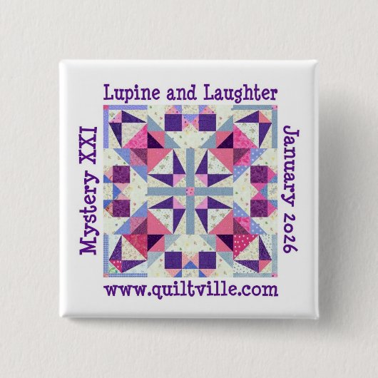 Drukknop voor Lupine en Lachen Vierkante Button 5,1 Cm (Voorkant)