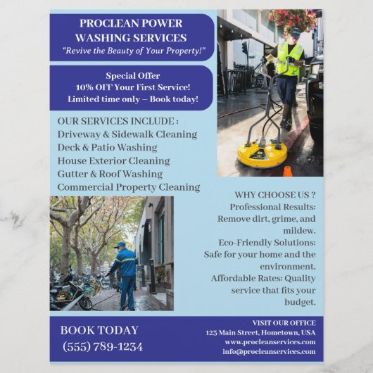 Drukreiniging flyer (Voorkant)