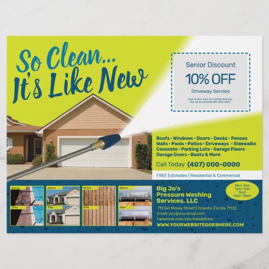 Drukreiniging Flyer Sjabloon (Voorkant)