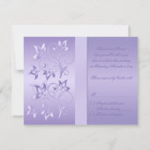 DRUKTE RIBBON Lavender Floral Jeweled RSVP-kaart RSVP Kaartje (Achterkant)