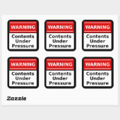 Drukwaarschuwingssticker Vierkante Sticker (Vel)