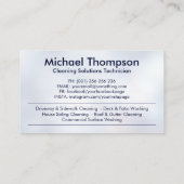 Drukwasdiensten Visitekaartje (Achterkant)