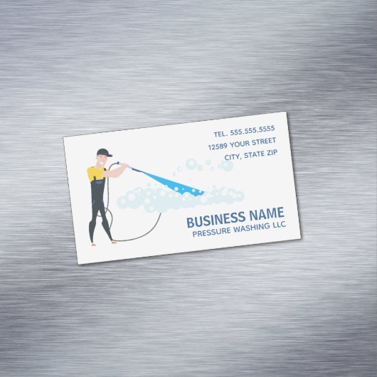 Drukwassen Magnetisch Visitekaartje (Voorbeeld)