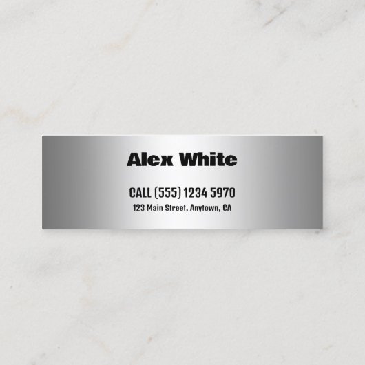 Drukwassen Mini Visitekaartje (Achterkant)