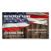 Drukwasvermogen reinigen Patriottisch hout Magnetisch Visitekaartje (Voorkant)