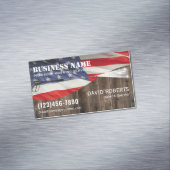 Drukwasvermogen reinigen Patriottisch hout Magnetisch Visitekaartje (Voorbeeld)