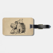 drum bagagelabel (Achterkant horizontaal)