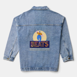 drum beats denim jacket
