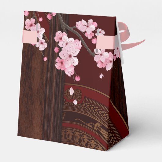 Drum Blossom Tet Hoa Anh Dao Vietnamees Nieuwjaar  Bedankdoosjes (Achterkant)