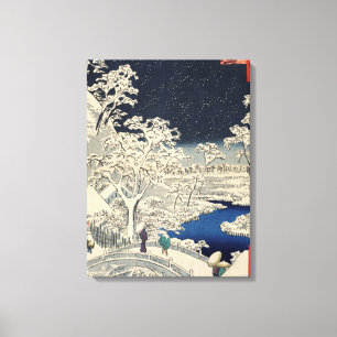 Drum Bridge in Meguro en Sunset Hill. Canvas Afdruk