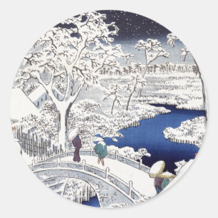 Drum Bridge-Sticker Ronde Sticker