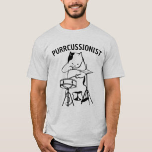 DRUM, CAT DRUMMER PURCUSSIONIST T-shirt