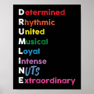 Drum Corps drumline regenboog Poster