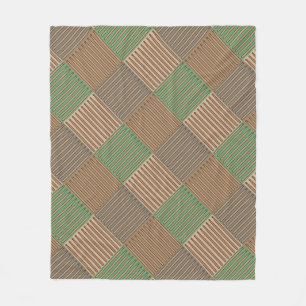 Drum Crosshatch Multicolor Fleece Deken