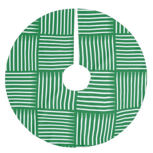 Drum Crosshatch Rood Kerstboom Rok (Voorkant)