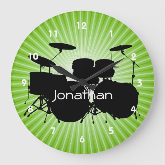 Drum Design Wall-vergrendeling Grote Klok (Voorkant)