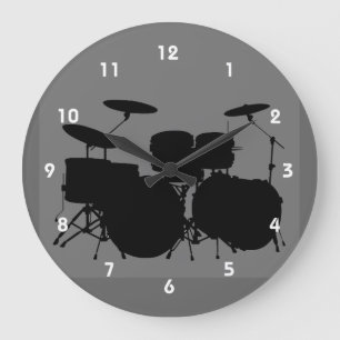Drum Design Wall-vergrendeling Grote Klok