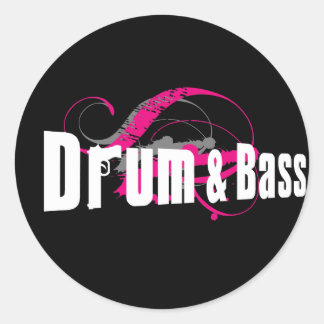Drum en Bass Mob Ronde Sticker