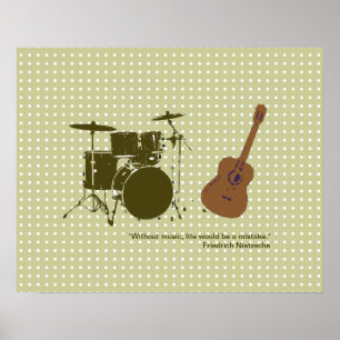 drum en " violão " voor muren poster