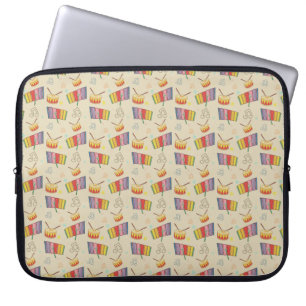 drum- en Xylophone-laptophoes Laptop Sleeve