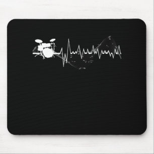 drum heartbeat music lover drummer lifeline gift muismat