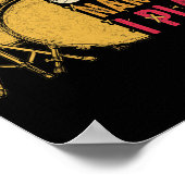  drum in Jezus naam, ik speel drummelrot Poster (Hoek)