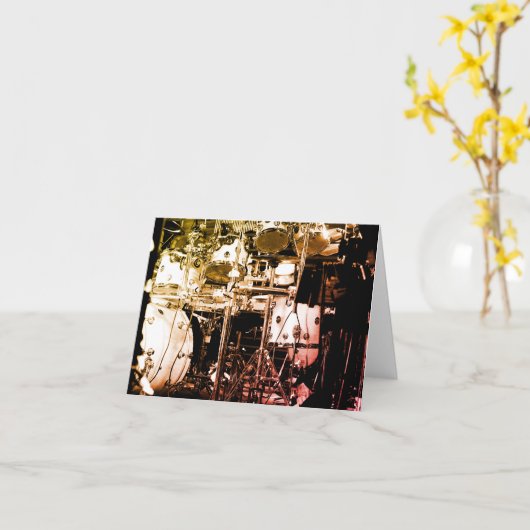 Drum Kit Aangepaste Kaart (Gele Bloem)