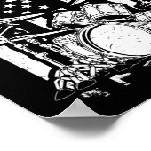 Drum Kit American Flag Drummer Musician Poster (Hoek)