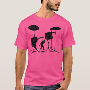 Drum Kit Big Foot Peace Sign Bass Drum Music Drumm T-shirt