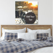 Drum Kit Drummer Rock personaliseren Aanpassen Canvas Afdruk (Insitu (Slaapkamer))