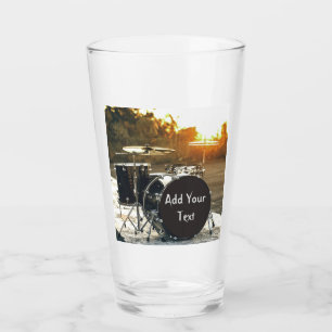 Drum Kit Drummer Rock personaliseren Aanpassen Glas