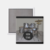 Drum Kit Magnet Magneet (Voorkant / Achterkant)