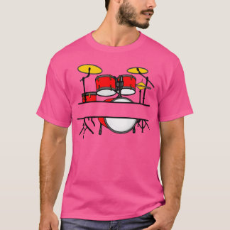 Drum kit name banner for drummer friends t-shirt