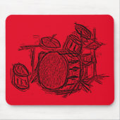 Drum kit rock band grunge muismat (Voorkant)