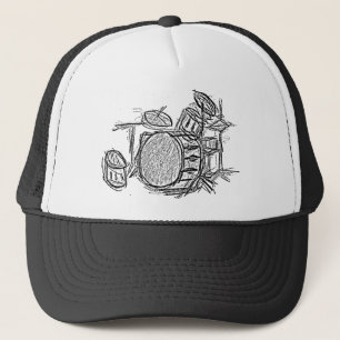 Drum kit rock band grunge trucker pet