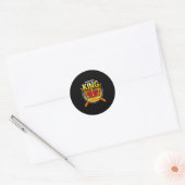 drum kit t a drummer with percussie instruments ronde sticker (Envelop)