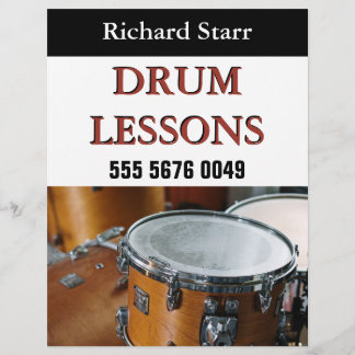 DRUM Lessen Docent Zakelijk Reclame Flyer